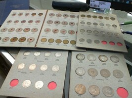 1934-1969 Coins of Figi Set in Book, 90 Coins Total