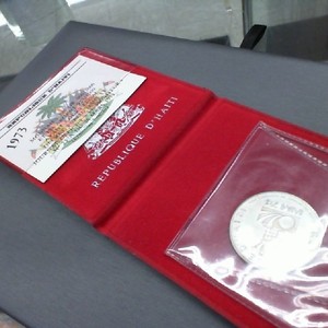 Republique d'Haiti 1973-1974 25 Gourdes coin & paper -Coupe Du Monde De Football