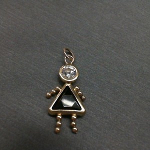  Yellow Gold 14kt 0.20gms Birthstone Ruby Girl Child Pendant