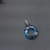 Silver 0.925% 4.10gms Pendant SILVER PENDANT WITH ROUND BLUE IRRIDESCENT CRYSTAL
