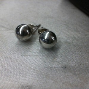 Silver Ball Earrings