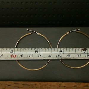  10K large hollow gold hoops