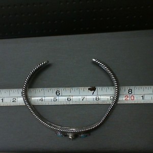  STERLING BRACELET WITH TURQUOISE AND OPAL STONE