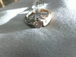  Half Yellow/Half White 14k Gold & Diamond Ring
