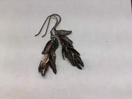 Sterling Silver Dangle Leaf Earrings