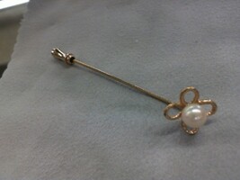 14K Yellow Gold & Pearl Broach