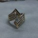  Vintage 14k Yellow Gold Ring w/ Marquis Center Diamond & Accents