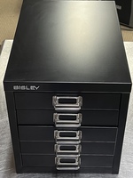 Bisley 5 Drawer Black Storage Cabinet
