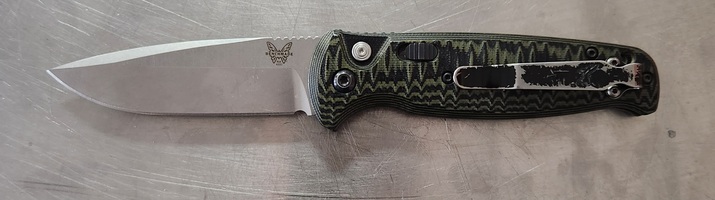 Benchmade CLA Automatic Knife w/ Green and Black Handle