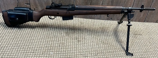 Bulma M14 Rifle w/ Walnut Furniture, Leather Cheek Rest / Ammo Pouch