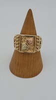 10kt Black Hills Gold Band w/ Portrait Style Face w/ Leaves