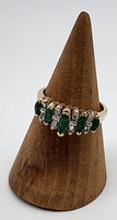 14kt Yellow Gold Ring w/ Green Stones