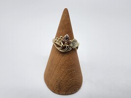 10kt Black Hills Gold Ring w/ Two Leaves