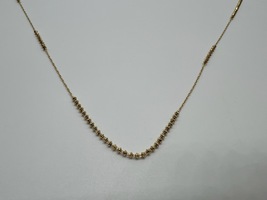 18kt Yellow Gold Necklace w/ Gold Flare Design