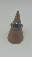 10kt Yellow Gold Ring w/ Blue Center Stone