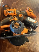 RIDGID Combo Kit w/ Circular Saw, Sander, 4AH Battery, & Tool Bag