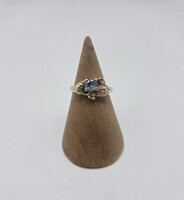 10kt Black Hills Gold Ring w/ Light Blue Stone