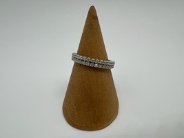 10kt White Gold Band w/ 16 Rows of .03 Diamonds