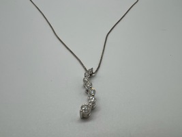 14kt Necklace w/ 4 Diamonds & 2 Stones