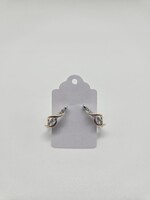 14kt White Gold Earrings w/ Four .10 Diamonds