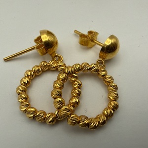 4.40gms Earrings 21K HOOP EARRINGS 