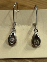 EARRINGS 14K WITH .10DIAMONDS ON EACH 