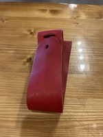  RED LEATHER GUITAR STRAP