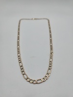 10K YELLOW GOLD FIGARO NECKLACE