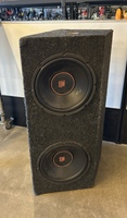 JBL 1000 WATT PAIR OF SUBS IN CARPETED BOX