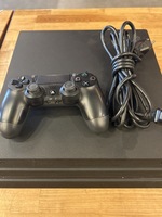 PS4 PRO WITH ONE CONTROLLER AND POWER CORD