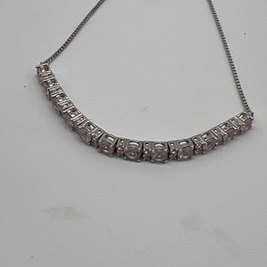 STERLING SILVER BRACELET WITH LIGHT PURPLE STONES 