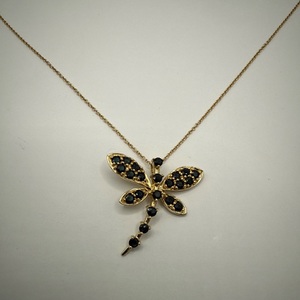 14K YELLOW GOLD NECKLACE 4G WITH BUTTERFLY PENDANT 
