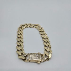 14K MENS CUBAN BRACELET 