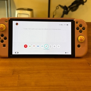 OLED NINTENDO SWITCH IN PURPLE CASE, NO ACCESSORIES