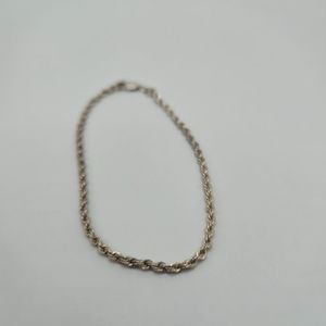 STERLING SILVER ROPE BRACELET 
