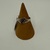 STERLING SILVER RING WITH 4 RED STONES IN A DIAGONAL LINE 