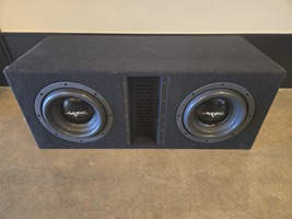 PAIR OF 10" SKAR SUBS IN PORTED BOX