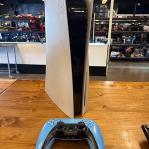 SONY PS5 DISC CONSOLE WITH ONE CONTROLLER AND CABLES 