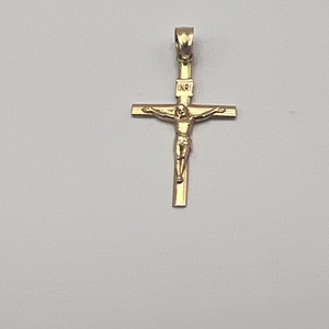YELLOW GOLD CRUCIFIX PENDANT 14K  