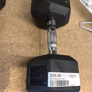 SINGLE 30LB DUMBBELL