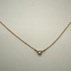 14kt YELLOW GOLD 1.20g Necklace with small diamond CHIP
