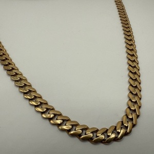 21.30gms 10kt Cuban style yellow gold Necklace 22"