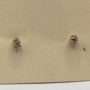  Gold 10kt 0.40gms Earrings .10 DIA EARRINGS 