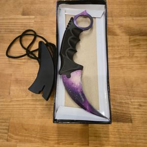 Wartech purple galaxy themed knife