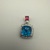 14K WHITE GOLD CHARM/PENDANT WITH BLUE STONE 4.5G