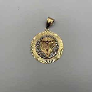14K YELLOW GOLD PENDANT WITH JESUS 12.2G