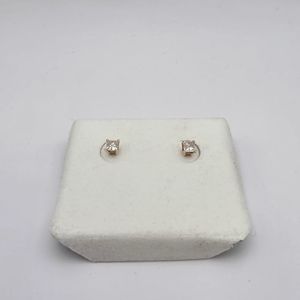 14K YELLOW GOLD DIAMOND EARRINGS W/ .30 DIAMONDS