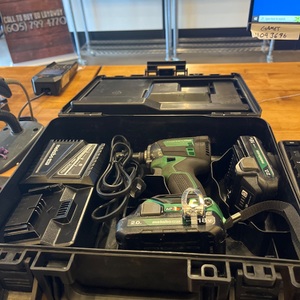 METABO IMPACT WITH TWO BATTERIES AND CHARGER IN HARD CASE