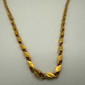 24K YELLOW GOLD NECKLACE 19.6G 20"