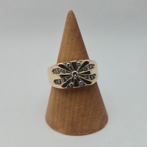 14K YELLOW GOLD MENS RING 